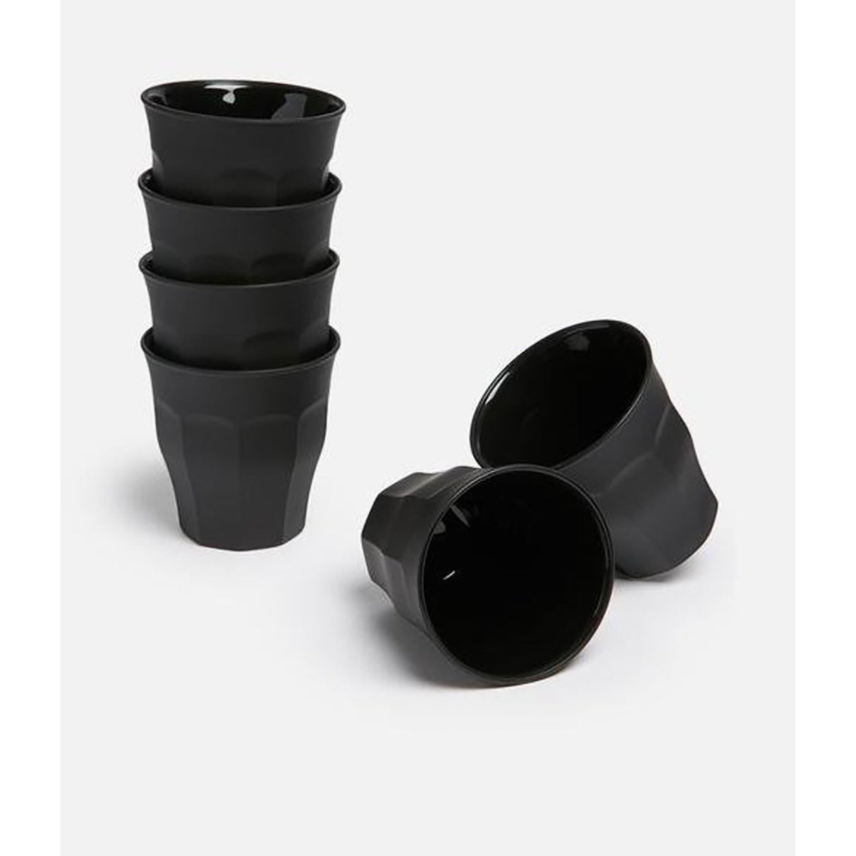 Picardie 柔軟觸感玻璃杯黑色 250ml(6 件)