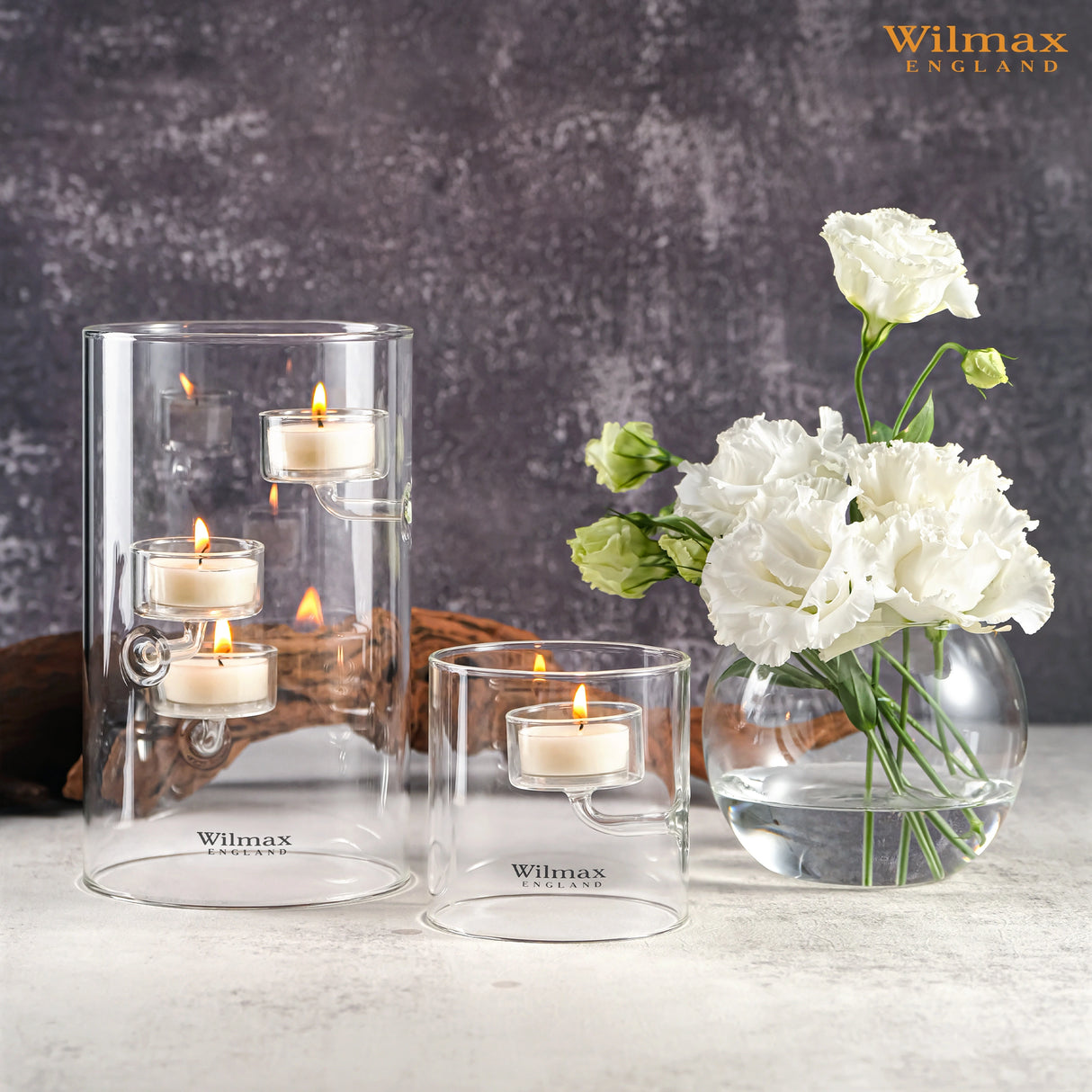 Glass Candle Holder for 1 Tea Light