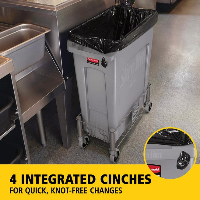 Vented Slim Jim® 23 Gal Gray