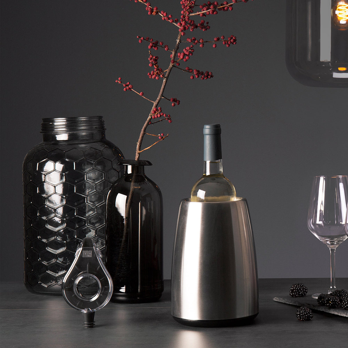 主動冷卻酒櫃 - 優雅 - 不鏽鋼