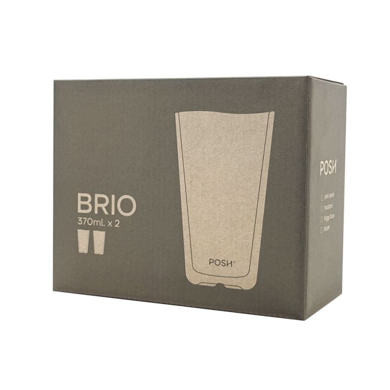 POSH® Brio Hi Ball Glass 370ml - Foggy Blue (Set of 2)