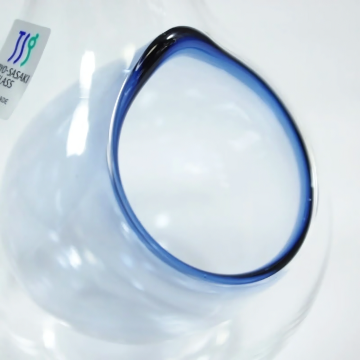 清酒玻璃瓶(藍色)360ml - 日本手工製作