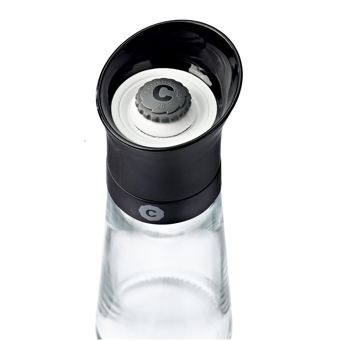 帶有黑色塑膠蓋的香草和香料陶瓷研磨機(126 毫米)