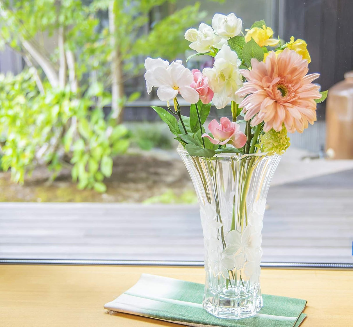 Cystal Glass Vase 10" - Made in Japan