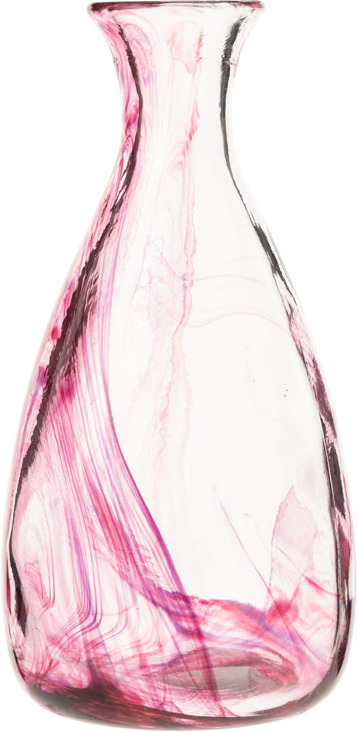 手工製作 270 毫升紅色玻璃瓶及配套清酒杯