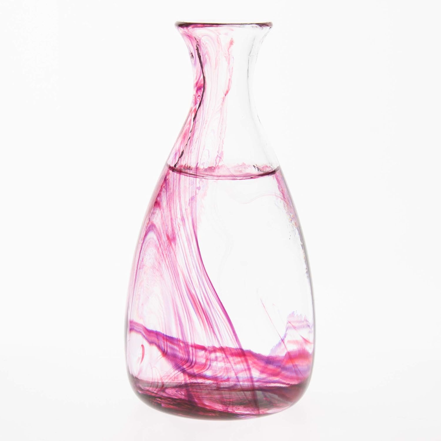 手工製作 270 毫升紅色玻璃瓶及配套清酒杯