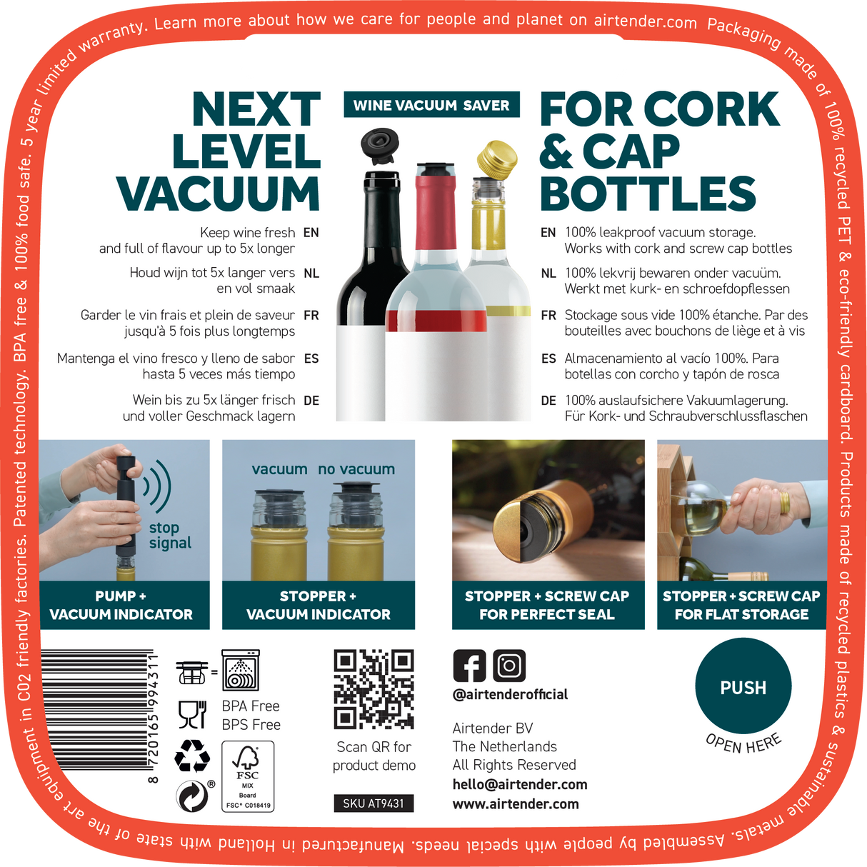 Wine Vacuum Blister Pack
