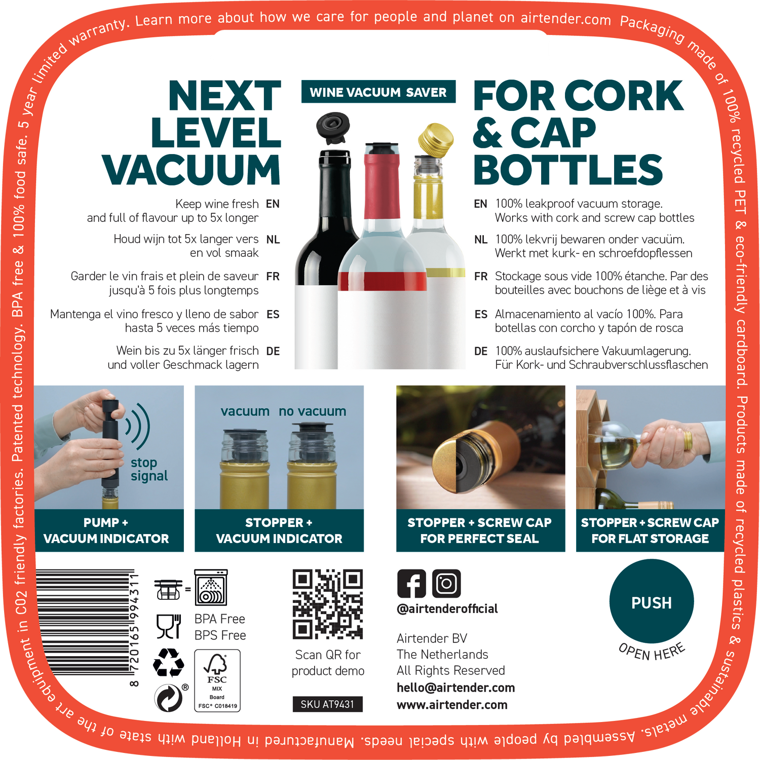Wine Vacuum Blister Pack
