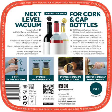 Wine Vacuum Blister Pack