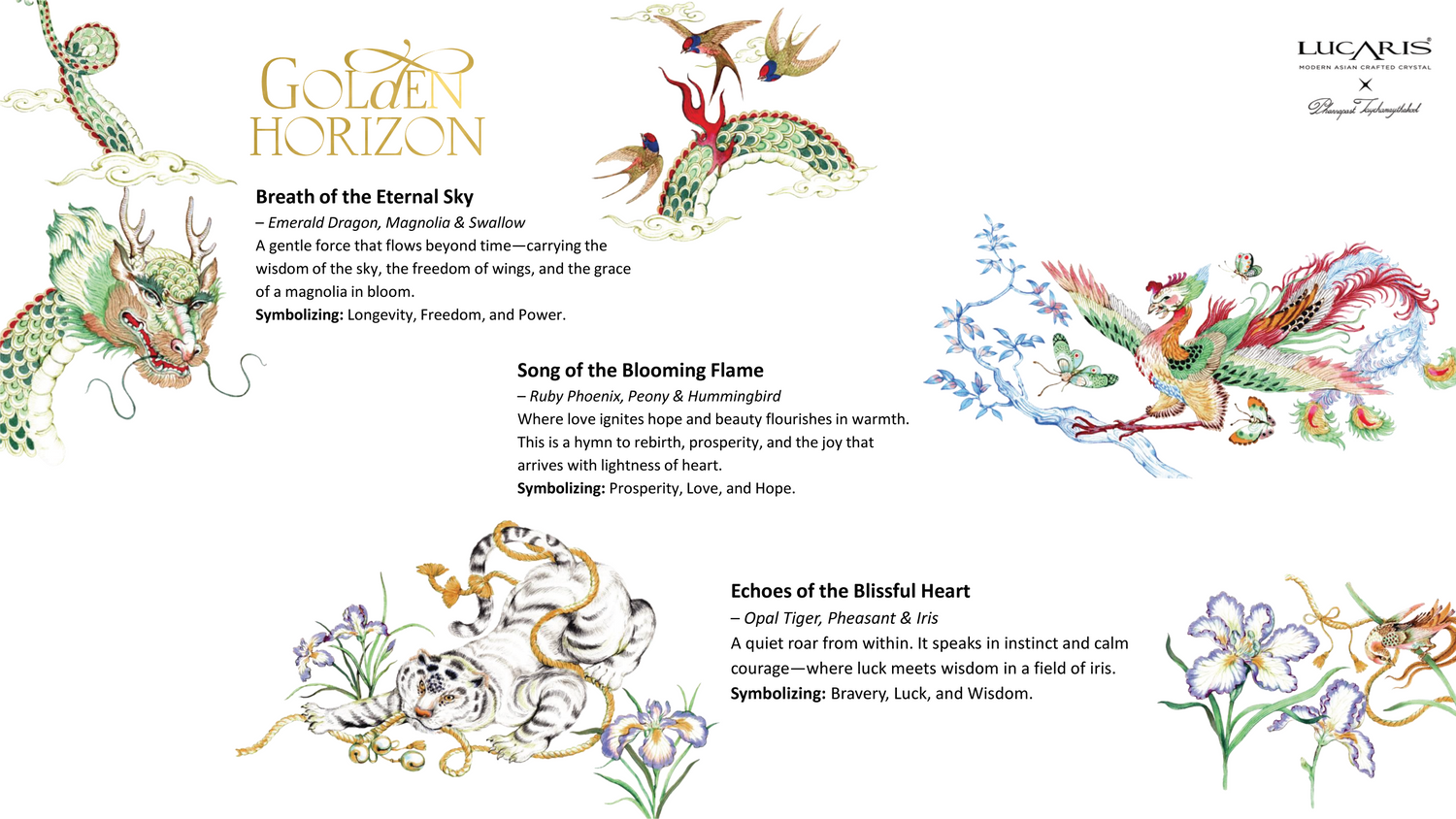 Golden Horizon Muse Bordeaux Emerald Dragon & Swallow 770ml