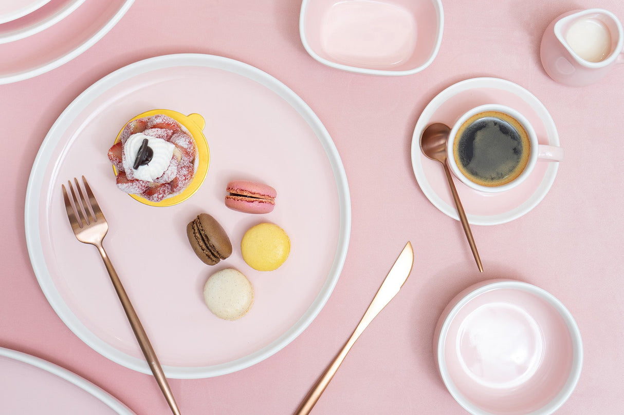 COZE 咖啡杯和碟 7 盎司 | 200 毫升 - 淺粉紅色