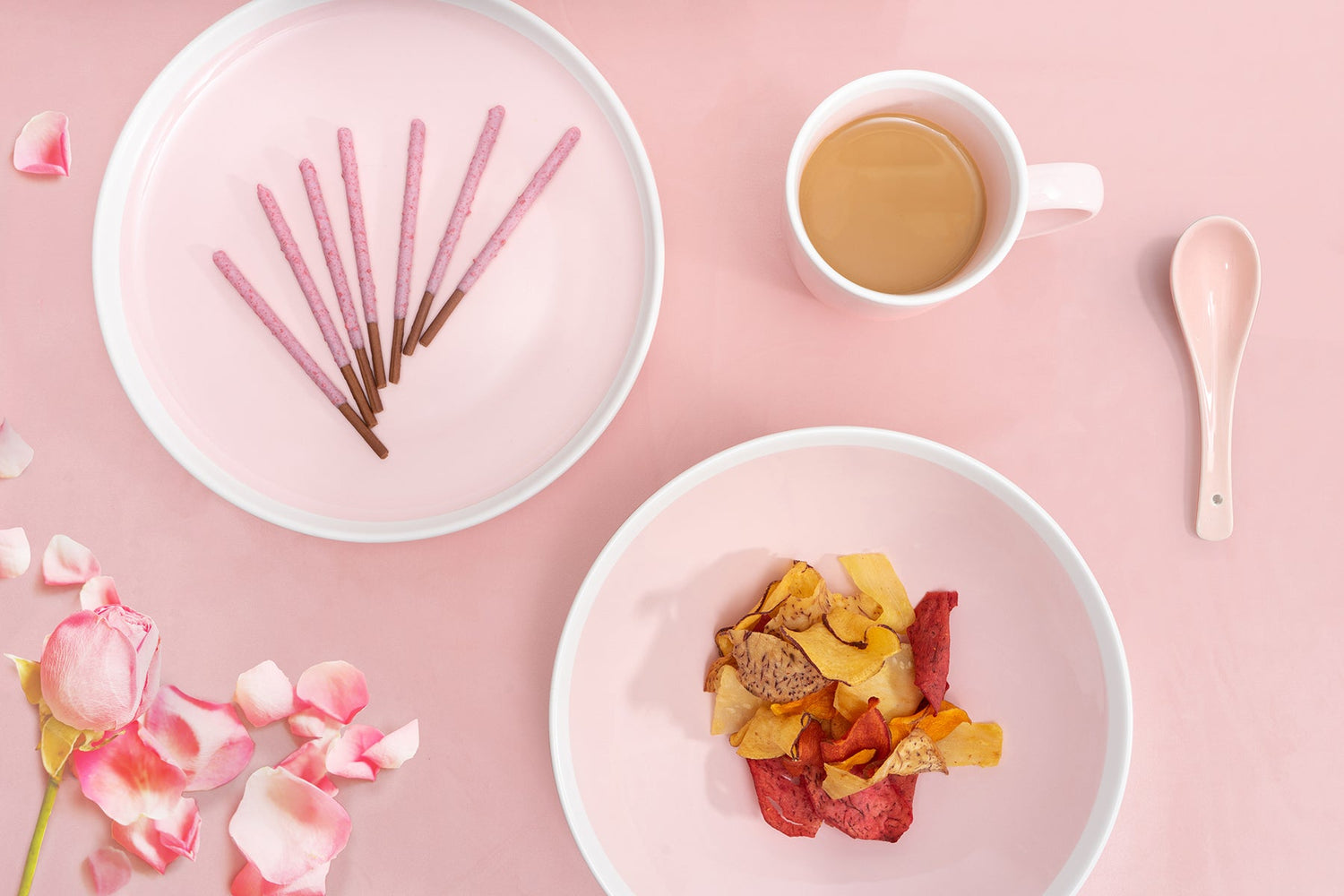 COZE 粉紅色 4 件套晚餐