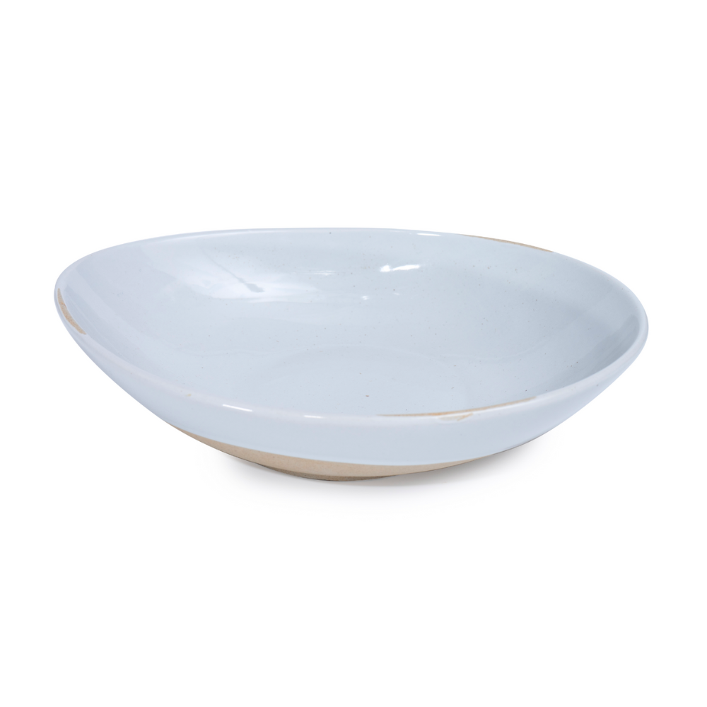 工藝石橢圓形碗 10" l 25 CM - 群青色