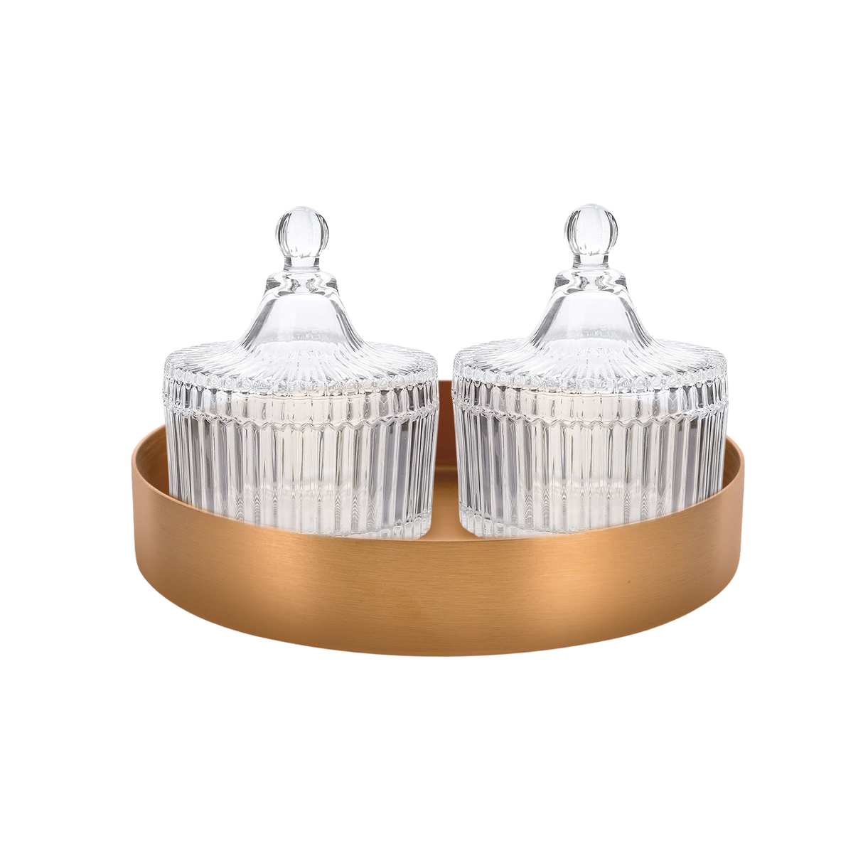 【金兔送福】15cm圓形金色攢盒套裝