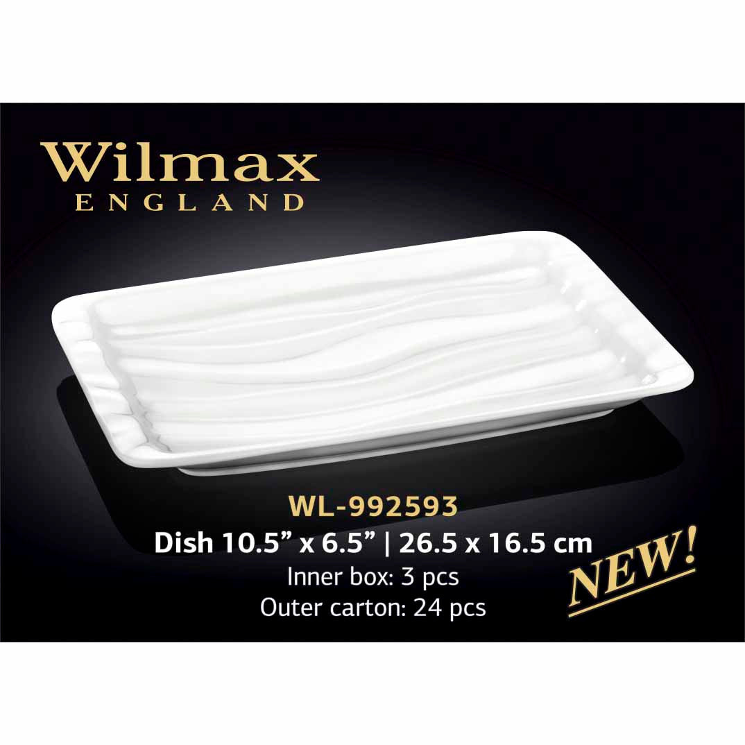 10.5 吋 X 6.5 吋 | 26.5 X 16.5 CM 盤 - 白色 - WILMAX(3 件)