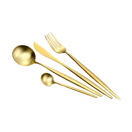 Pompei-gold Matt Ss 304 Dinner Spoon (Set of 4)