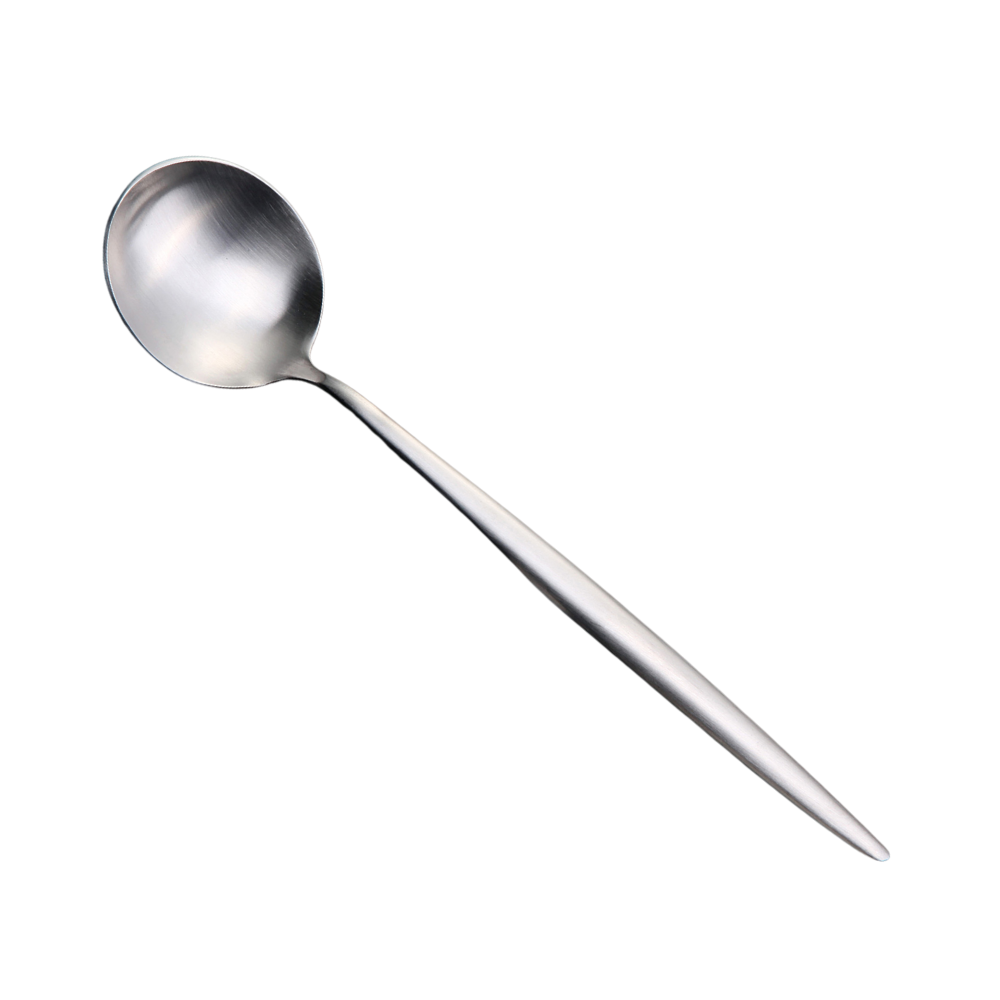 Pompei 18/10 Stainless Steel Dinner Spoon - Set of 4 (Matte Silver)