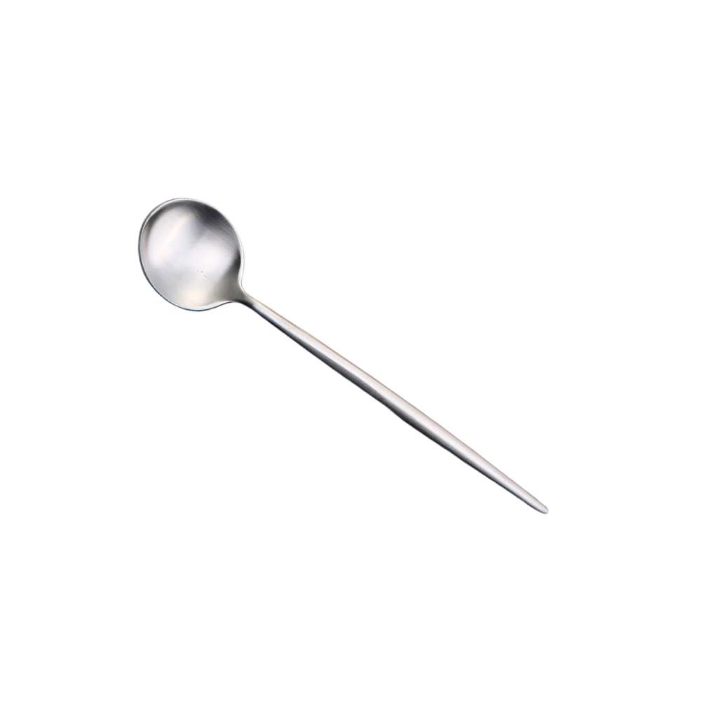 Pompei 18/10 Stainless Steel Tea Spoon - Set of 4 (Matte Silver)