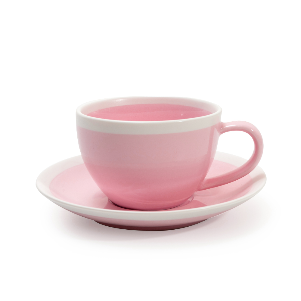 COZE 咖啡杯和碟 7 盎司 | 200 毫升 - 淺粉紅色
