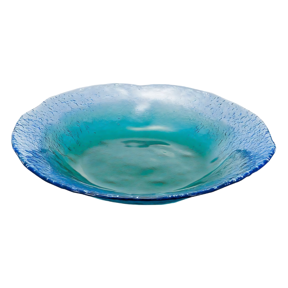 珊瑚玻璃板藍綠色8"