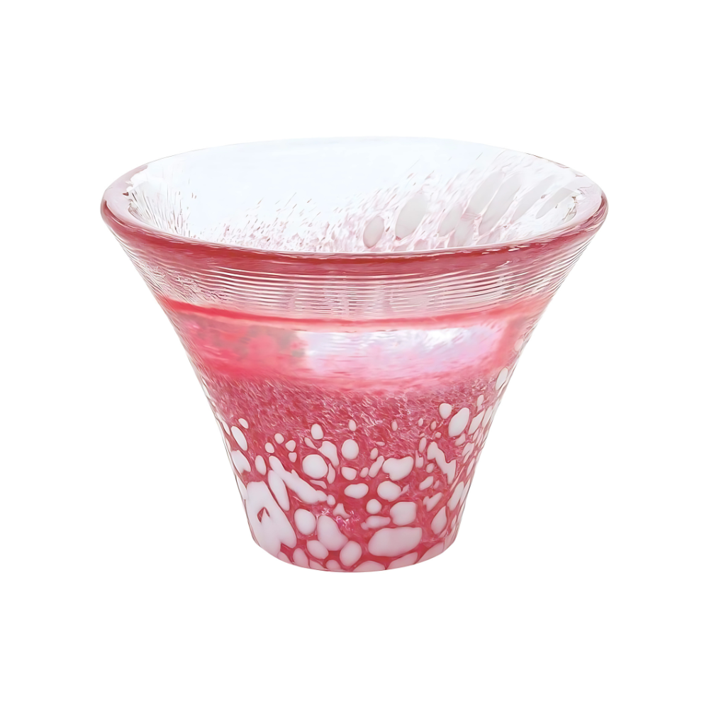 手工富士山清酒杯 - 粉紅色