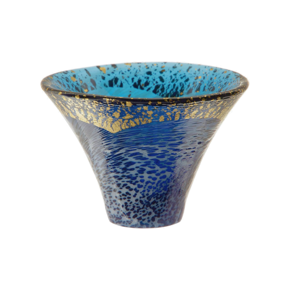 手工清酒杯 SHOFUKUHAI 藍金