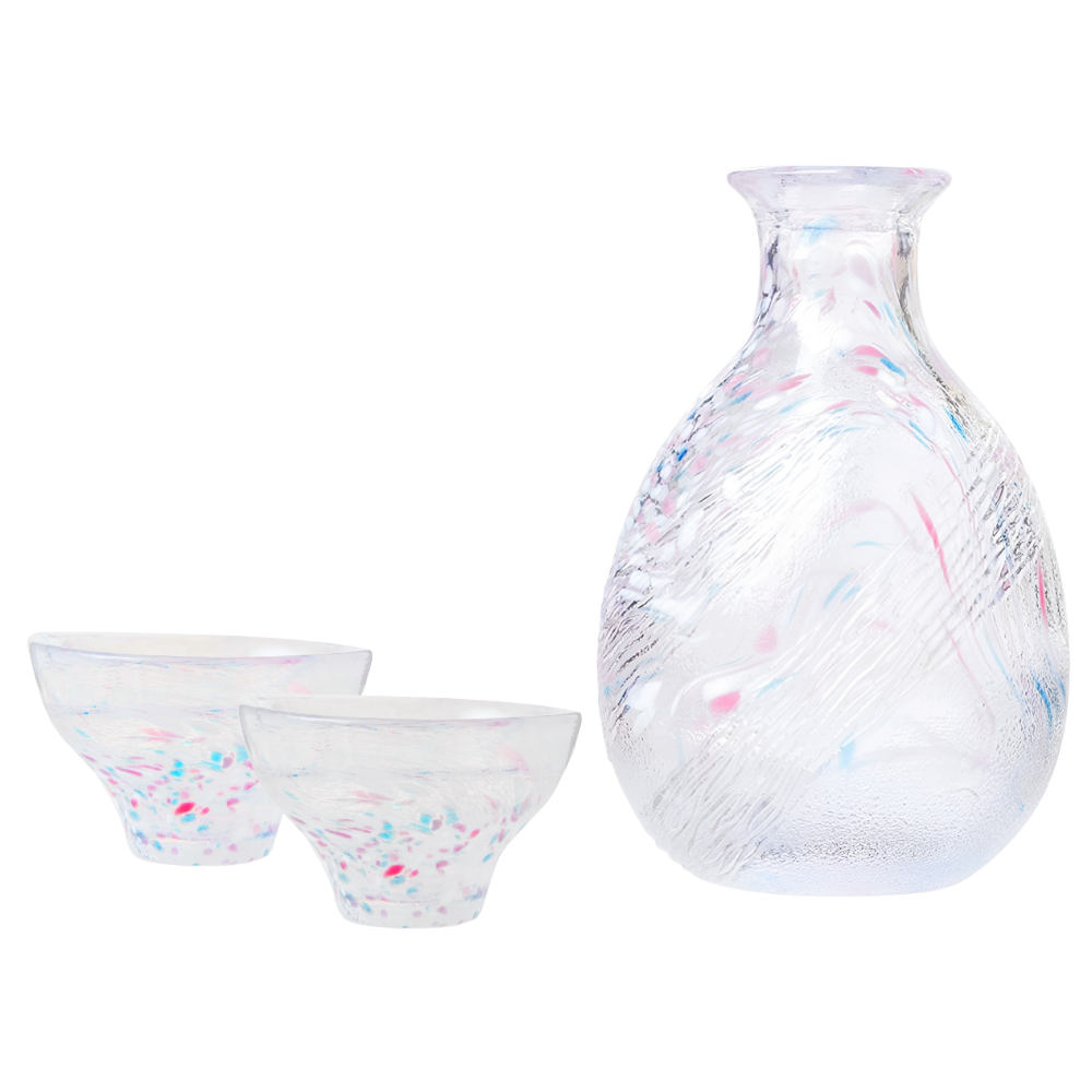 手工製作 250 毫升玻璃水瓶及配套清酒杯