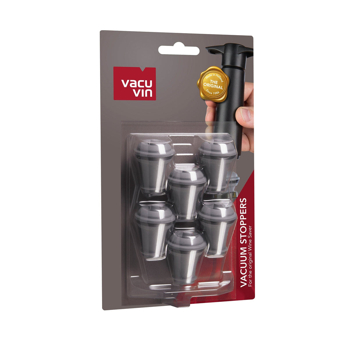 Vacuum Wine Stopper - Grey (Set of 6)