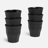 Picardie Soft Touch Tumbler 250ml - Black (Set of 6)