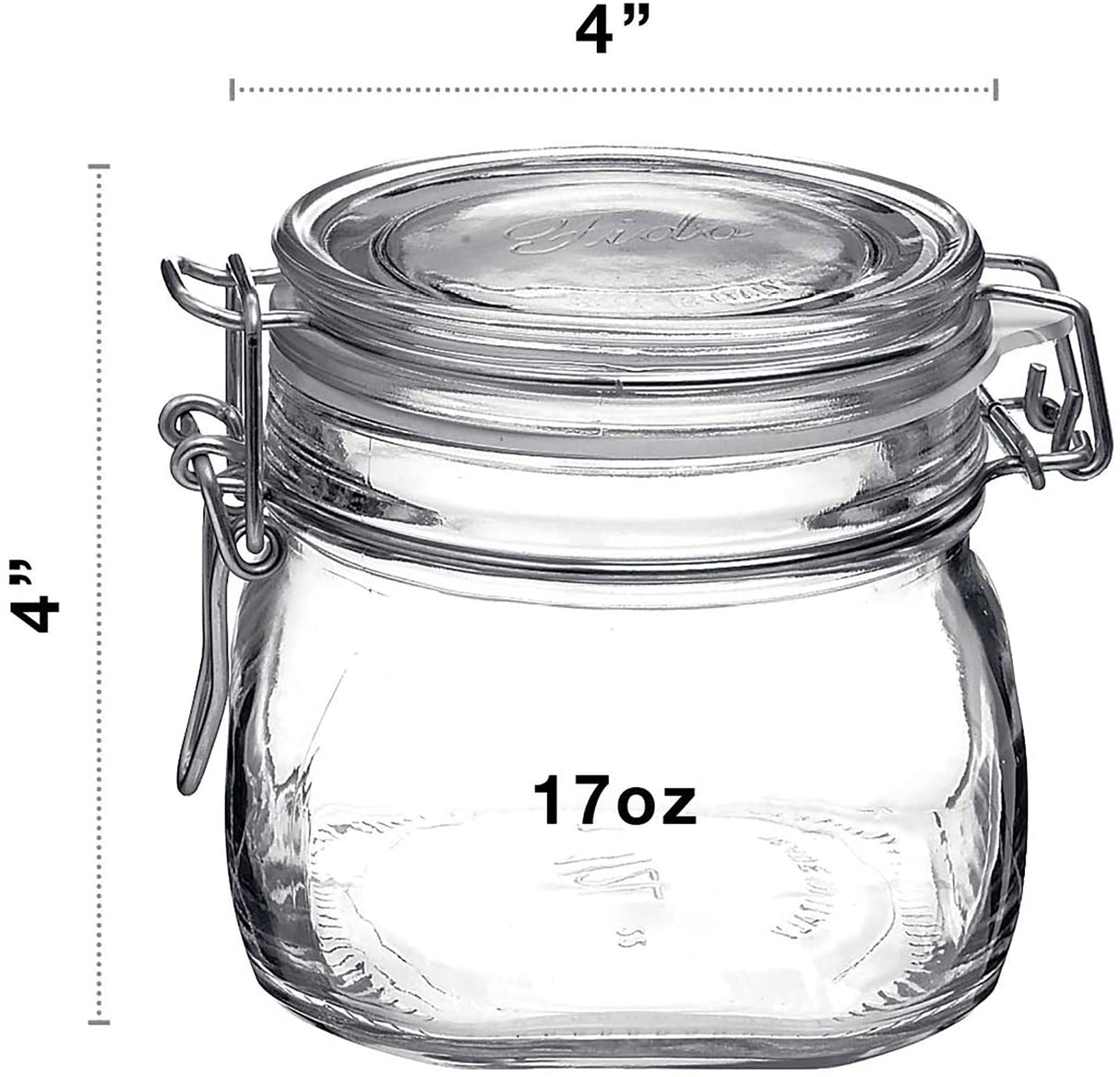 Air Tight Glass Jar Container 500ml (Set of 2)