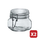 Air Tight Glass Jar Container 500ml (Set of 2)