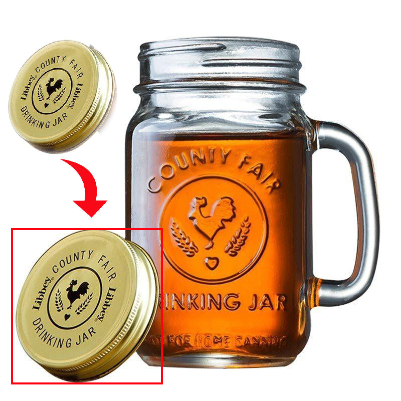 Glass Drinking Jar Cover (Cover Only)