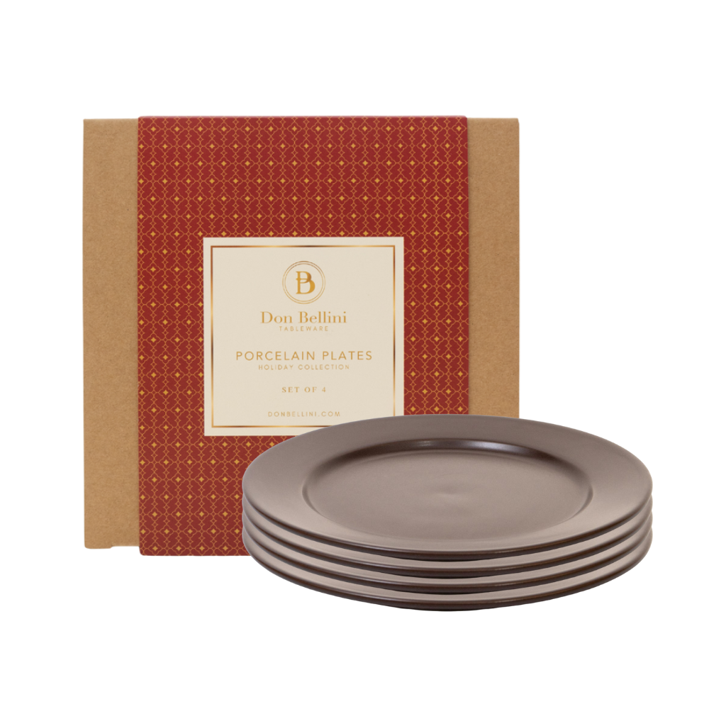 De Terra Plate Set - 4-Piece Set (Brown)