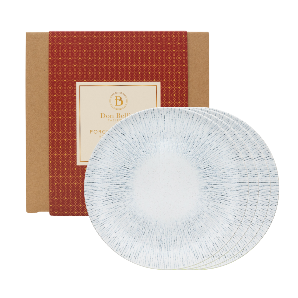 Linea Plate Set - 4-Piece Set (Blanc)