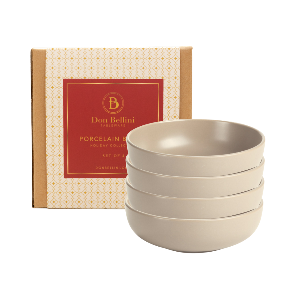 De Terra Small Bowl Set - 4-Piece Set (Khaki)
