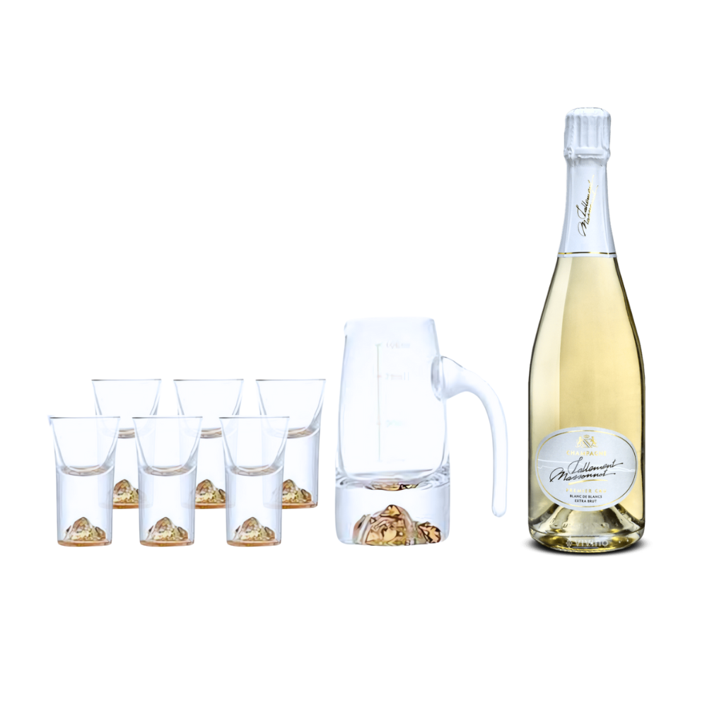 CHAMPAGNE Blanc de Blancs PREMIER CRU | Moutai 24K Gold Foil Mountain Set