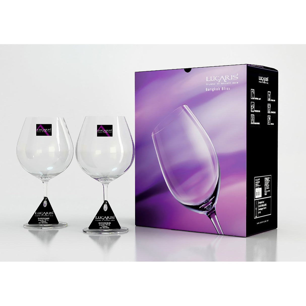 Bangkok Bliss Burgundy Glass 750ml (Set of 2)