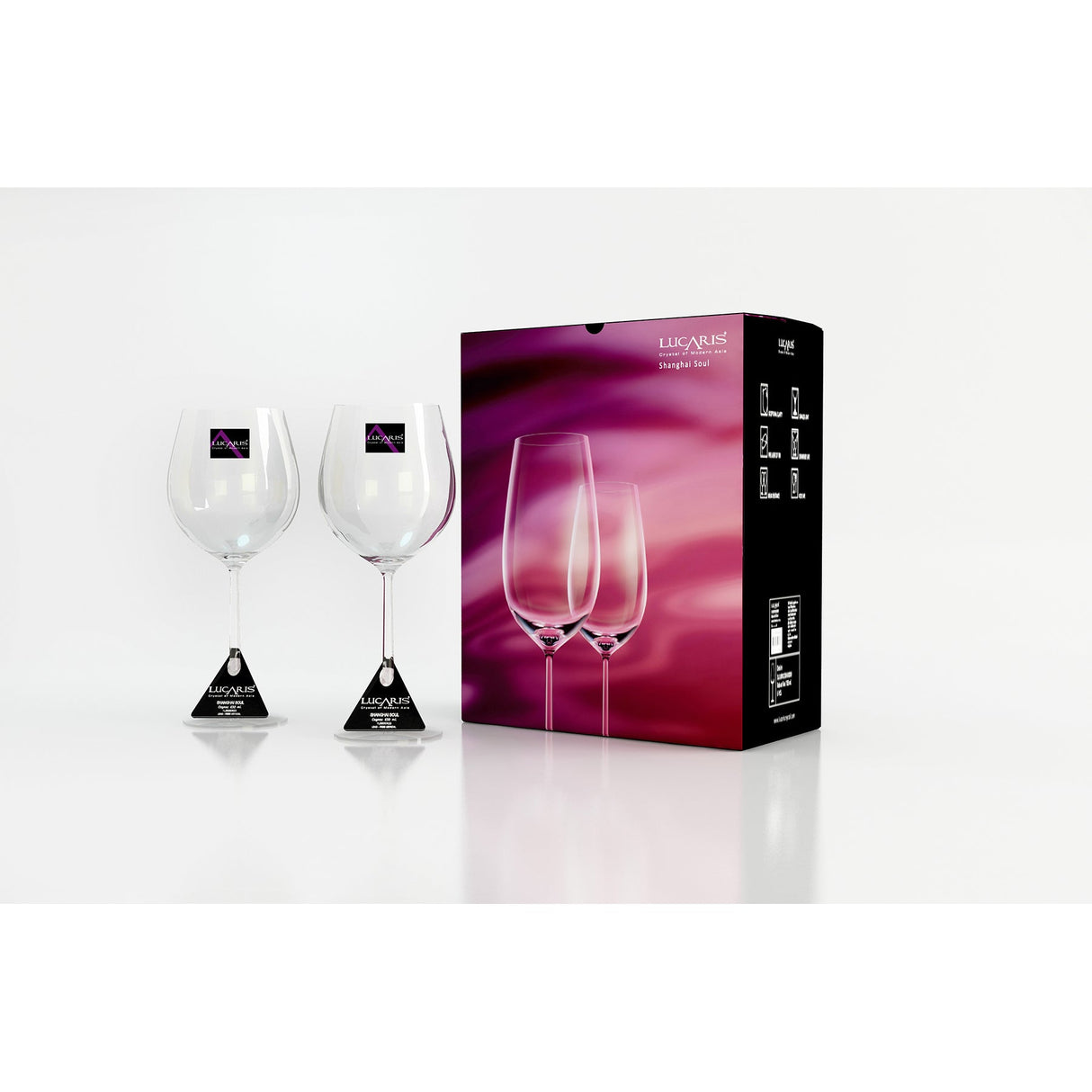 Shanghai Soul Burgundy Glass 665ml (Set of 2)