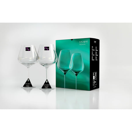 Hong Kong Hip Burgundy Glass 910ml (Set of 2)