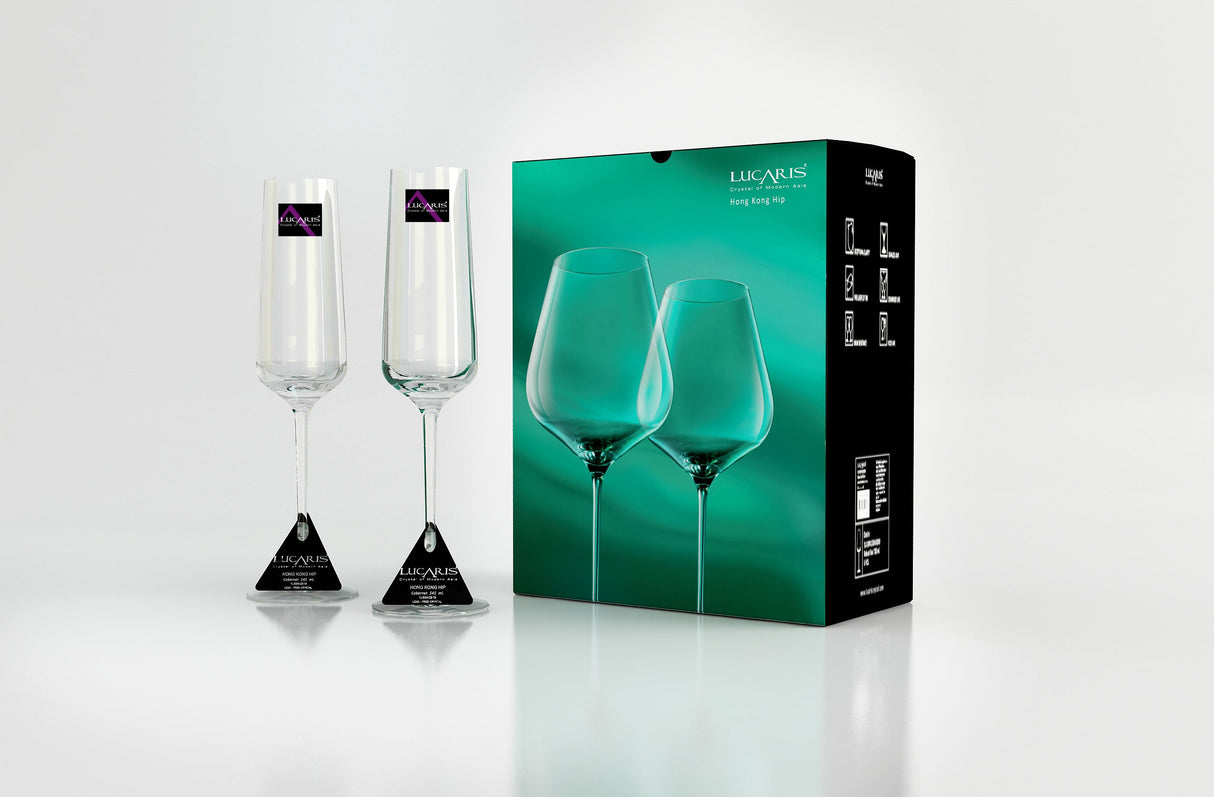 Hong Kong Hip Champagne Glass 270ml (Set of 2)