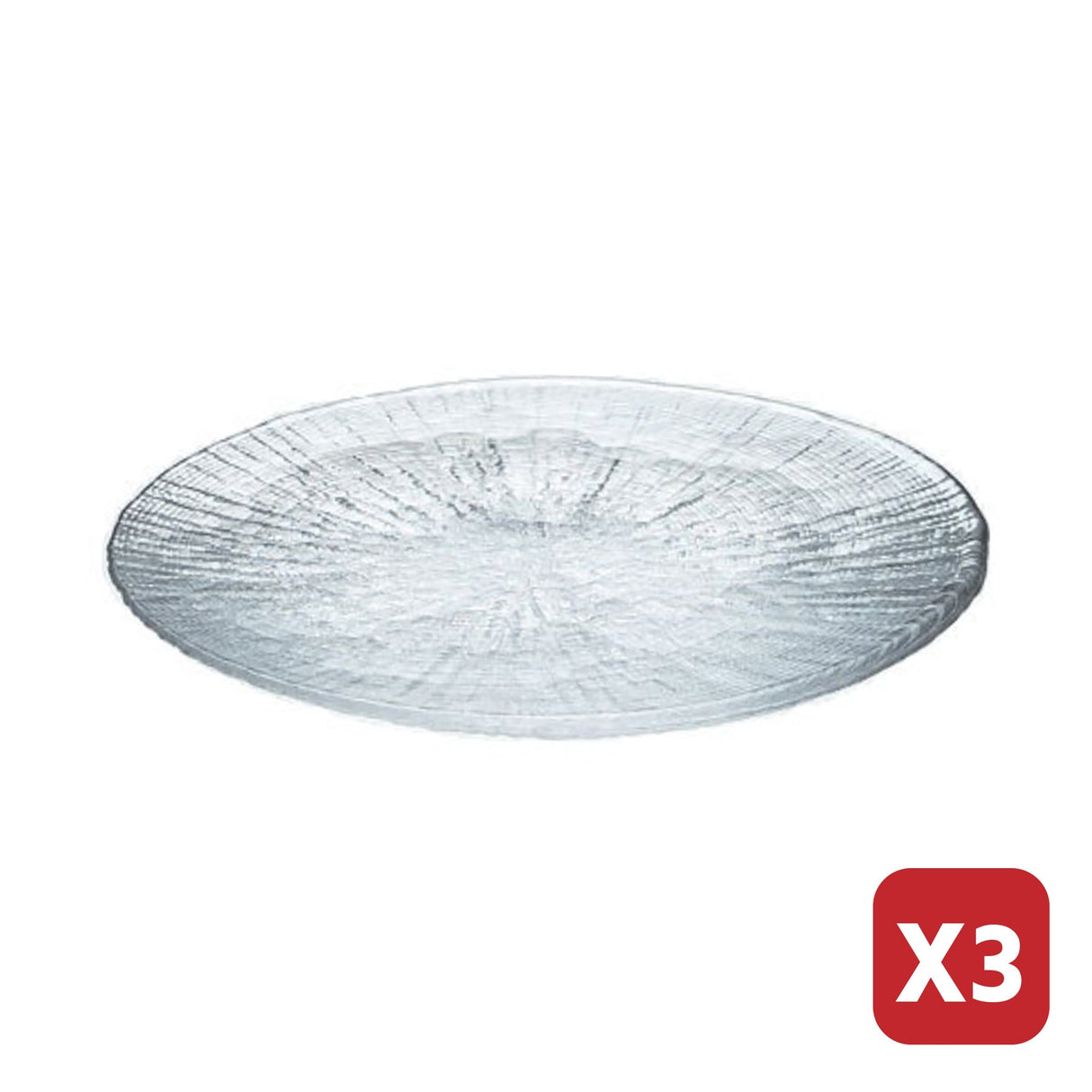 Handmade Glass Round Plate 5.8" (Set of 3)