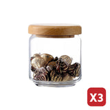 Pop Jar with Wooden Lid 500ml (Set of 3)