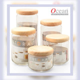 Pop Jar with Wooden Lid 1L (Set of 3)