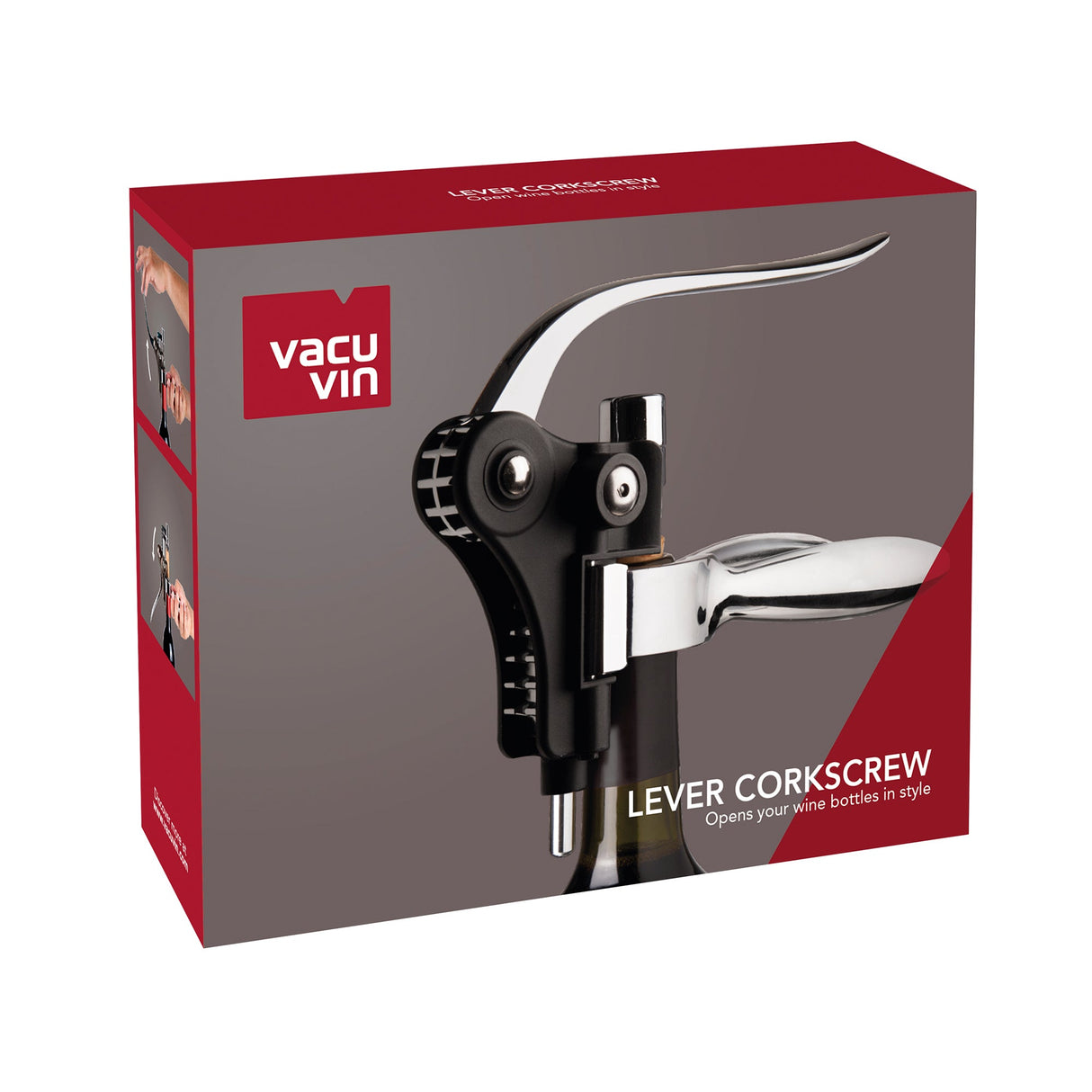 Horizontal Lever Corkscrew - Black