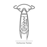 Twister Corkscrew with Bottle Grip - Black