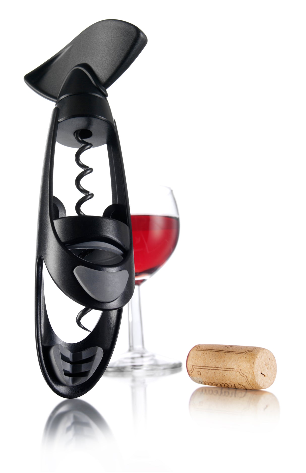 Twister Corkscrew with Bottle Grip - Black