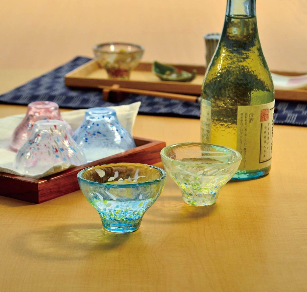 Handmade Sake Cup 55ml - Green