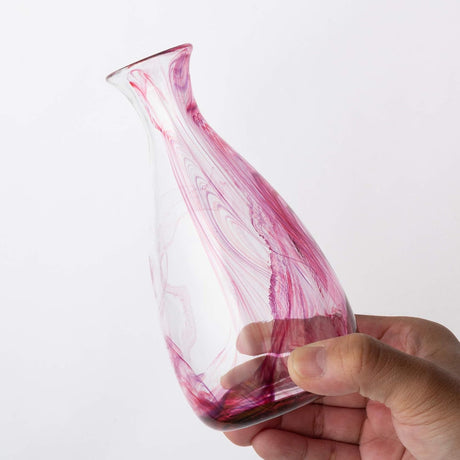 手工製作 270 毫升紅色玻璃瓶及配套清酒杯