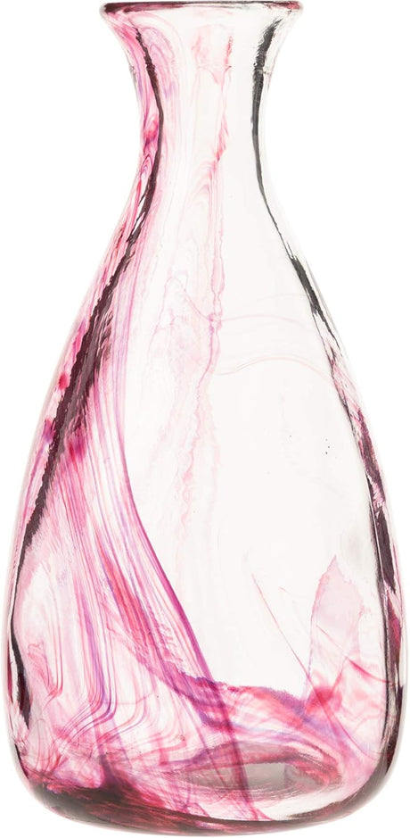 手工製作 270 毫升紅色玻璃瓶及配套清酒杯