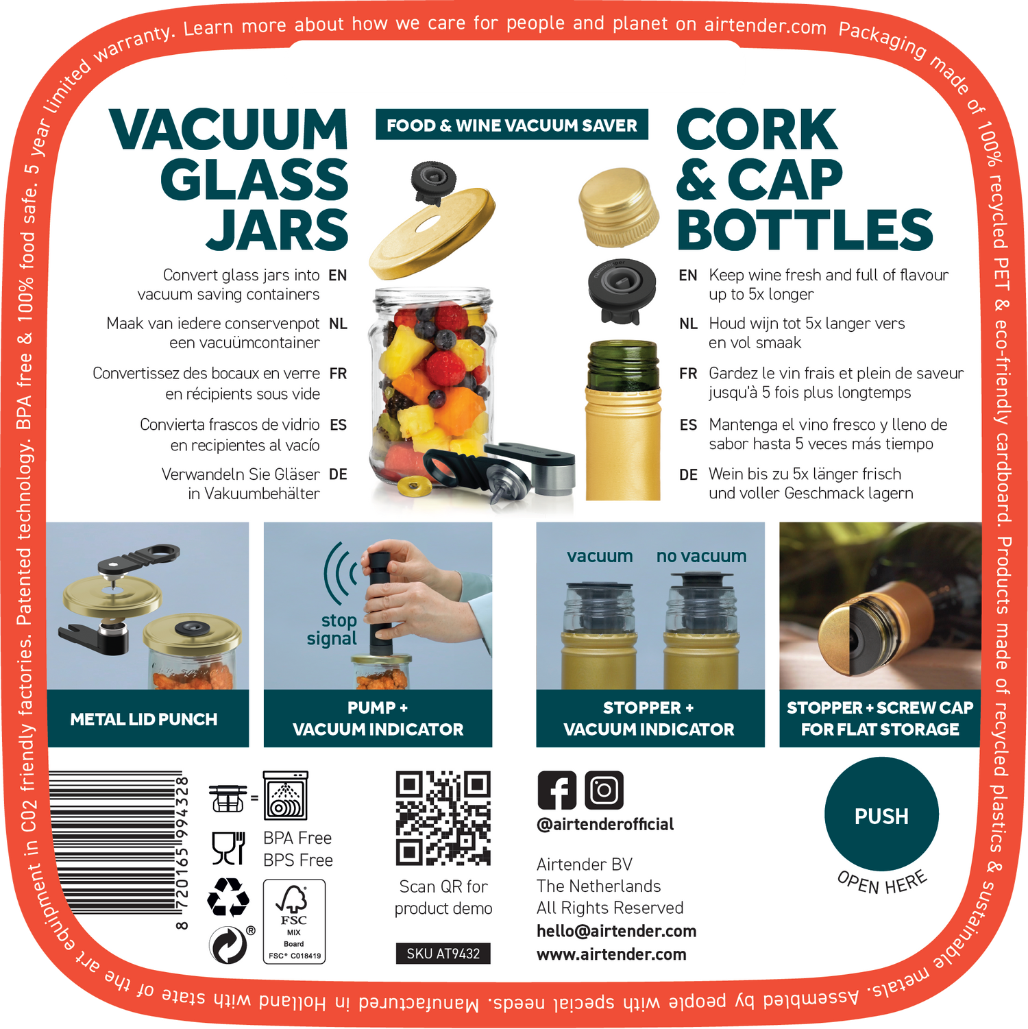 Food & Wine Vacuum Blister Pack